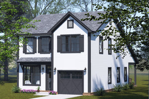J8133-E Cottage House, 4 Bedrooms, 2.5 Bathrooms | Riverstone Heights House Plan Exterior-7