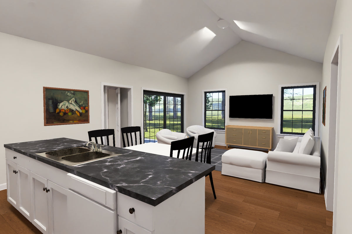 J8133-E Cottage House, 4 Bedrooms, 2.5 Bathrooms | Riverstone Heights House Plan 