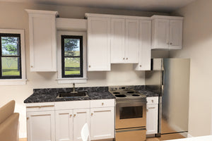 J8134-E Contemporary House Kitchen, 2 Bedrooms, 1 Bathroom | Pinecrest Haven House Plan 