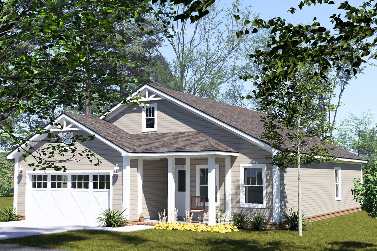 J8151-E Craftsman House, 3 Bedrooms, 2.5 Bathrooms | Cedarview Crossing House Plan Exterior-2
