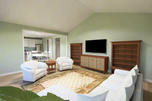 J8151-E Craftsman House Living Room, 3 Bedrooms, 2.5 Bathrooms | Cedarview Crossing House Plan 