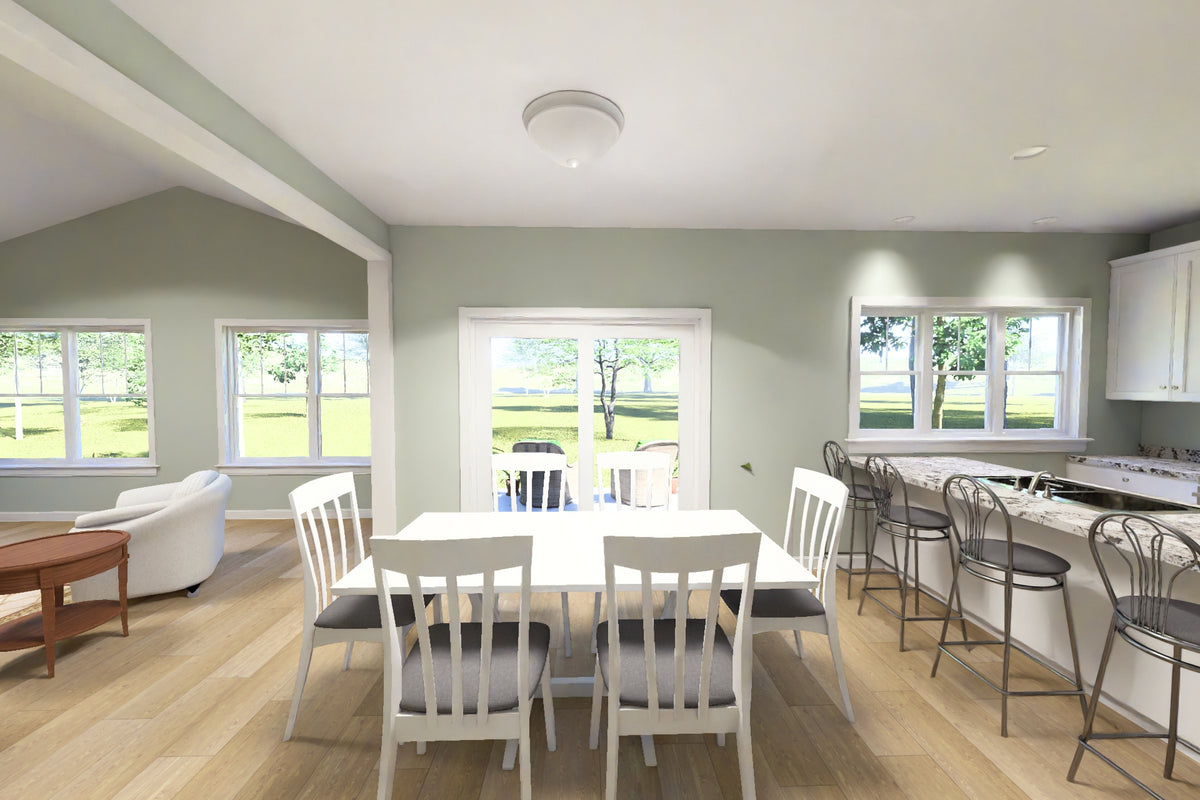 J8151-E Craftsman House Dining, 3 Bedrooms, 2.5 Bathrooms | Cedarview Crossing House Plan 