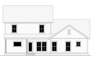 H7619-A Modern Farmhouse Rear CAD, 5 Bedrooms, 2.5 Bathrooms | Broadmoor 