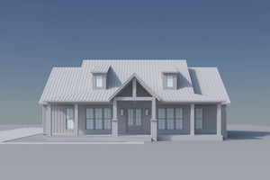 H7780-A Modern Farmhouse Grayscale1, 3 Bedrooms, 2.5 Bathrooms | Kirkland House Plan 