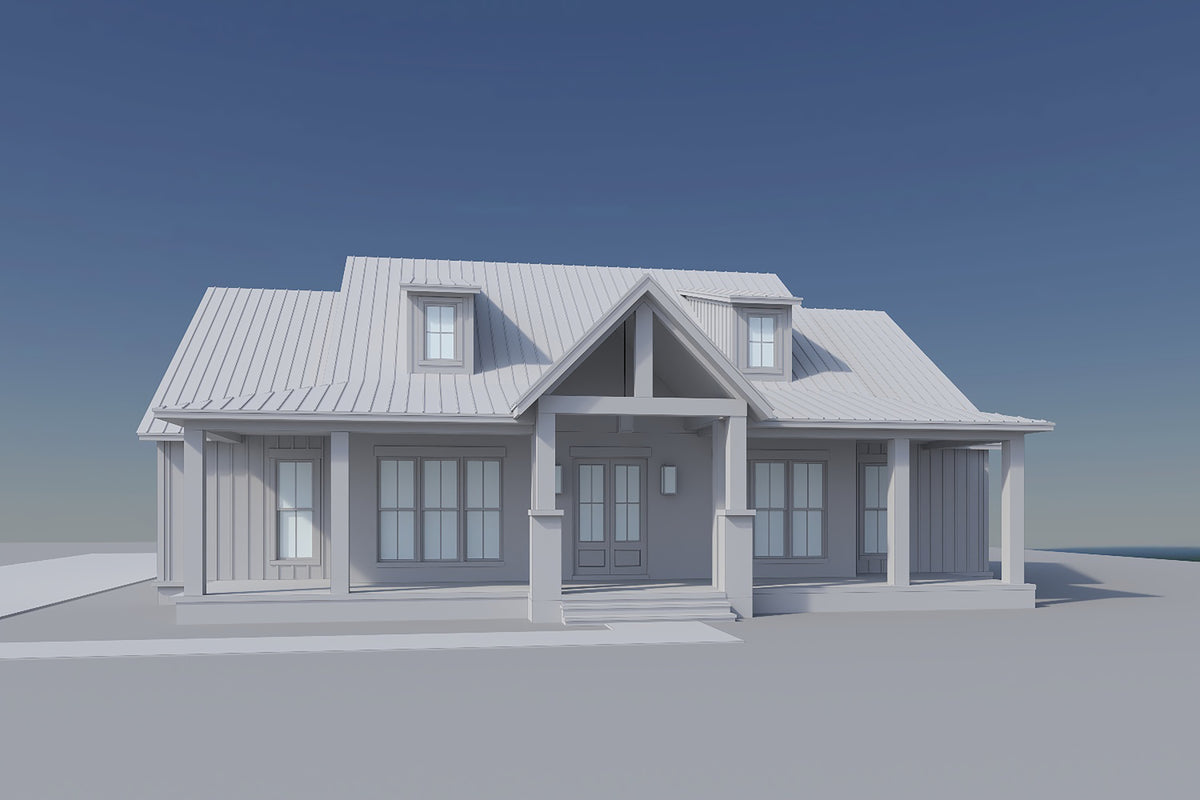 H7780-A Modern Farmhouse Grayscale2, 3 Bedrooms, 2.5 Bathrooms | Kirkland House Plan 
