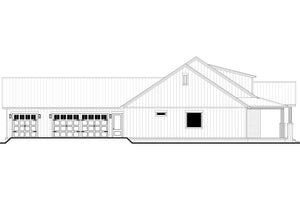 H7780-A Modern Farmhouse Left CAD, 3 Bedrooms, 2.5 Bathrooms | Kirkland House Plan 