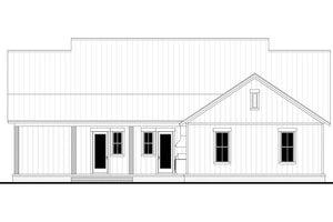 H7780-A Modern Farmhouse Rear CAD, 3 Bedrooms, 2.5 Bathrooms | Kirkland House Plan 