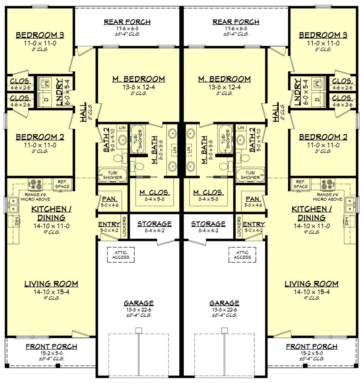 Preston Hollow Duplex Plan Floor Plan