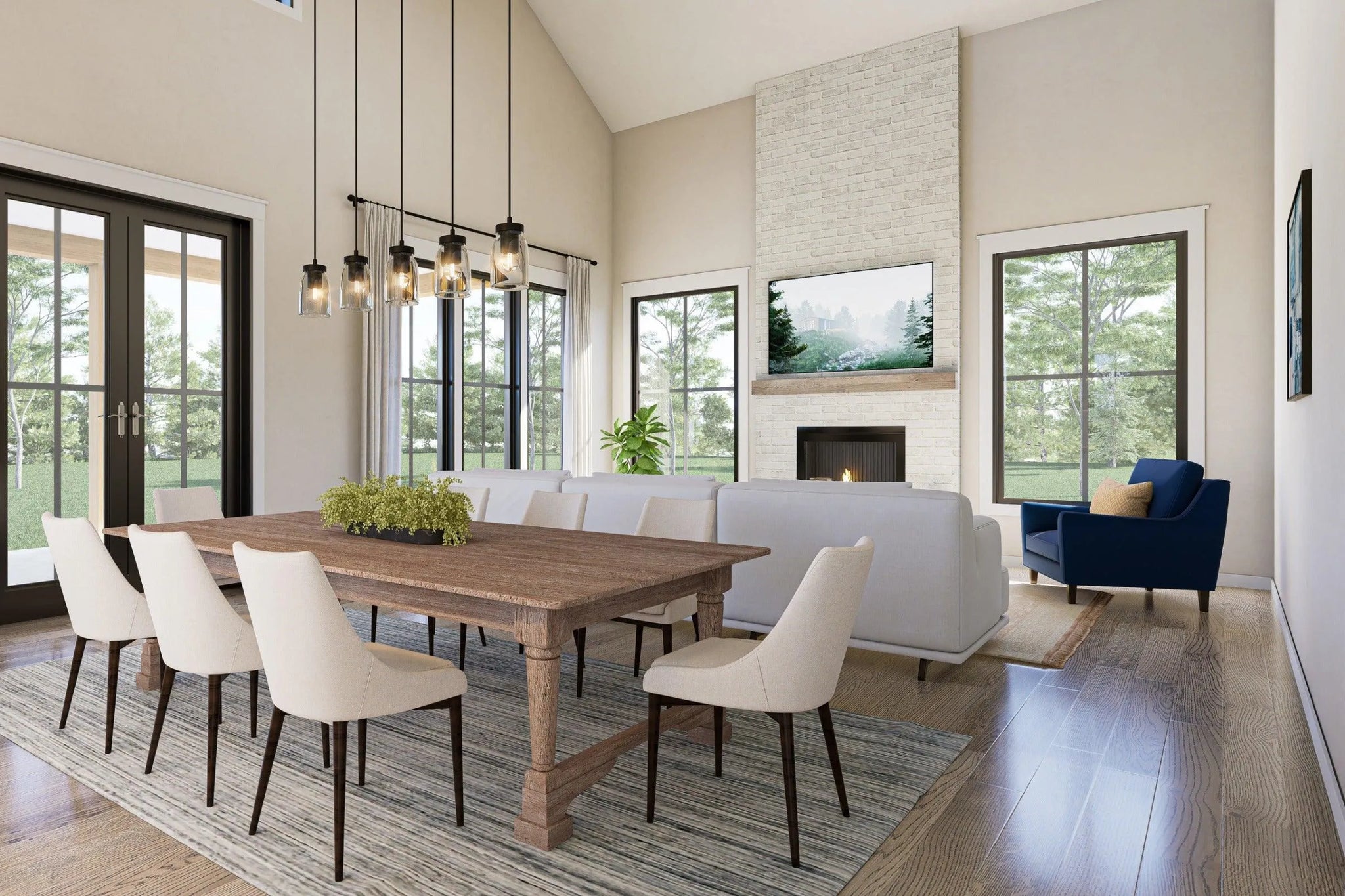 modern style barndominium decor