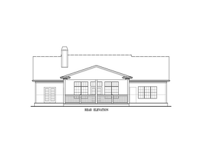 A7188-A Laurel Hill House Plan-Rear-Elevation