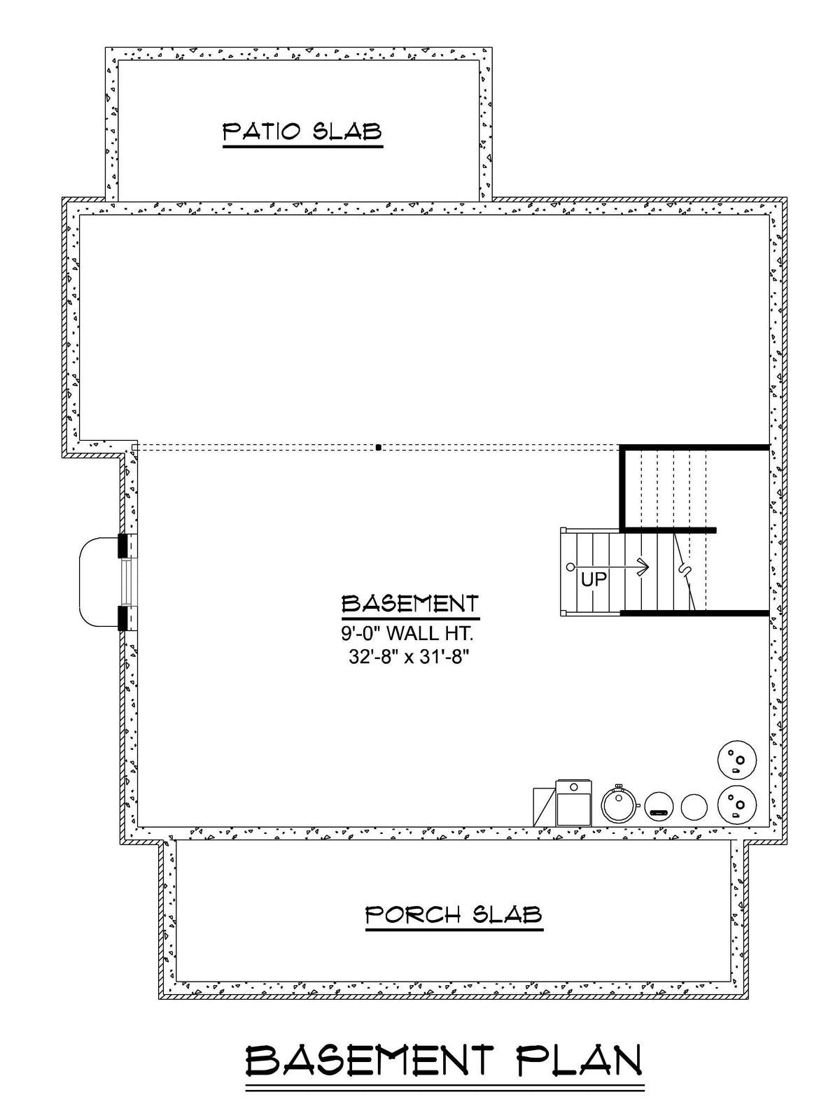 Q7463-A 2509 House Basement Floor Plan 4 Beds 2.5 Baths