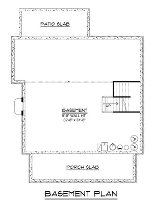 Q7463-A 2509 House Basement Floor Plan 4 Beds 2.5 Baths