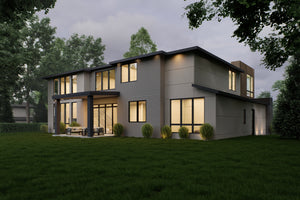 AC8172-A Modern House, 5 Bedrooms, 5.5 Bathrooms | 2025 Market St. House Plan Exterior-4