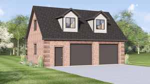 Country House Garage | 25114 House Plan Exterior-2