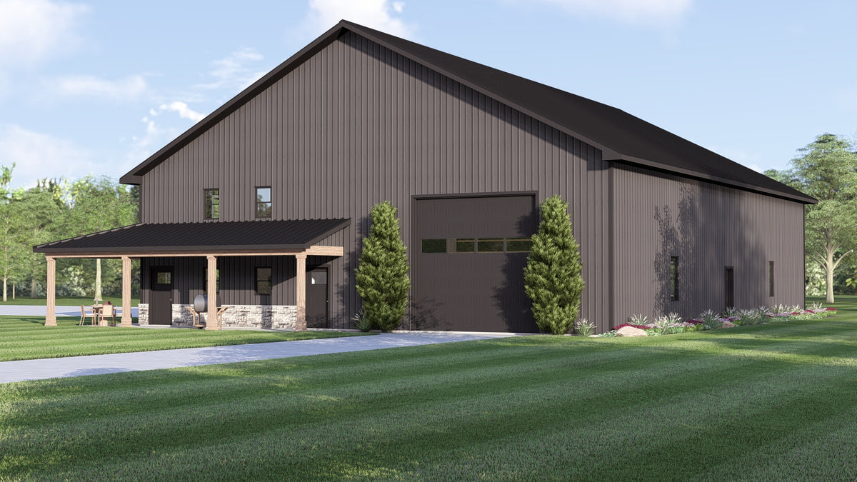 Barndominium House, 456 Sq Ft, 1 Bathroom | 25116 House Plan