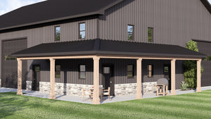 Barndominium House, 456 Sq Ft, 1 Bathroom | 25116 House Plan