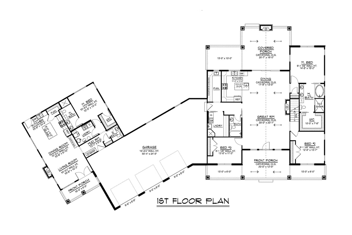 Q7470-A 25120 House First Floor Plan 4 Beds 3.5 Baths