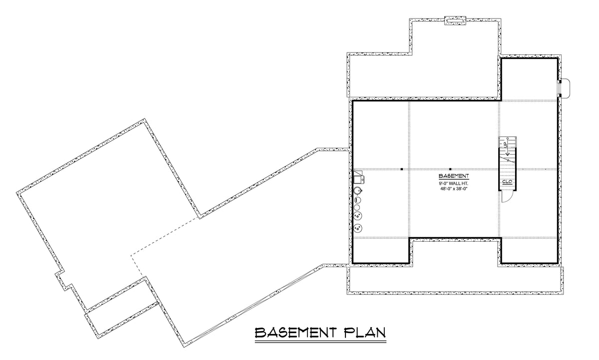 Q7470-A 25120 House Basement Floor Plan 4 Beds 3.5 Baths