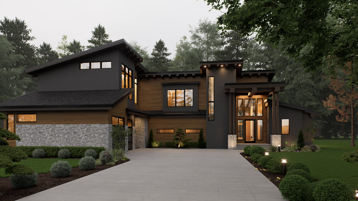 AC8178-A Contemporary House, 4 to 5 Bedrooms, 4 Bathrooms | Suncadia Cabin Exterior-2