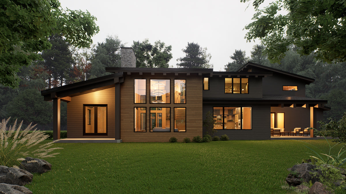 AC8178-A Contemporary House, 4 to 5 Bedrooms, 4 Bathrooms | Suncadia Cabin Exterior-3