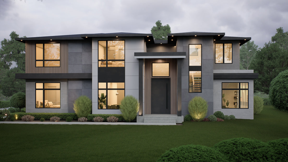 AC8180-A Modern House, 5 Bedrooms, 4.5 Bathrooms | Dhingra Residence Exterior-2