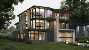 AC8182-A Contemporary House, 6 Bedrooms, 5.5 Bathrooms | Chong 521 House Plan Exterior-2