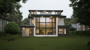 AC8182-A Contemporary House, 6 Bedrooms, 5.5 Bathrooms | Chong 521 House Plan Exterior-3