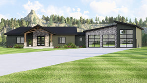 Q7491-A Modern House, 2 Bed, 2 Bath | Plan 25181 Exterior-1