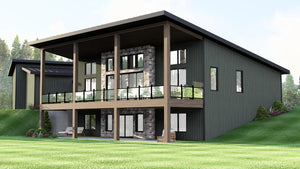 Q7491-A Modern House, 2 Bed, 2 Bath | Plan 25181 Exterior-4