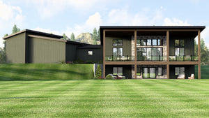 Q7491-A Modern House, 2 Bed, 2 Bath | Plan 25181 Exterior-5