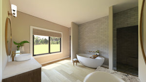 Q7491-A Modern House Master Bathroom, 2 Bed, 2 Bath | Plan 25181 