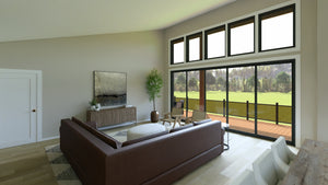 Q7491-A Modern House Living Room, 2 Bed, 2 Bath | Plan 25181 