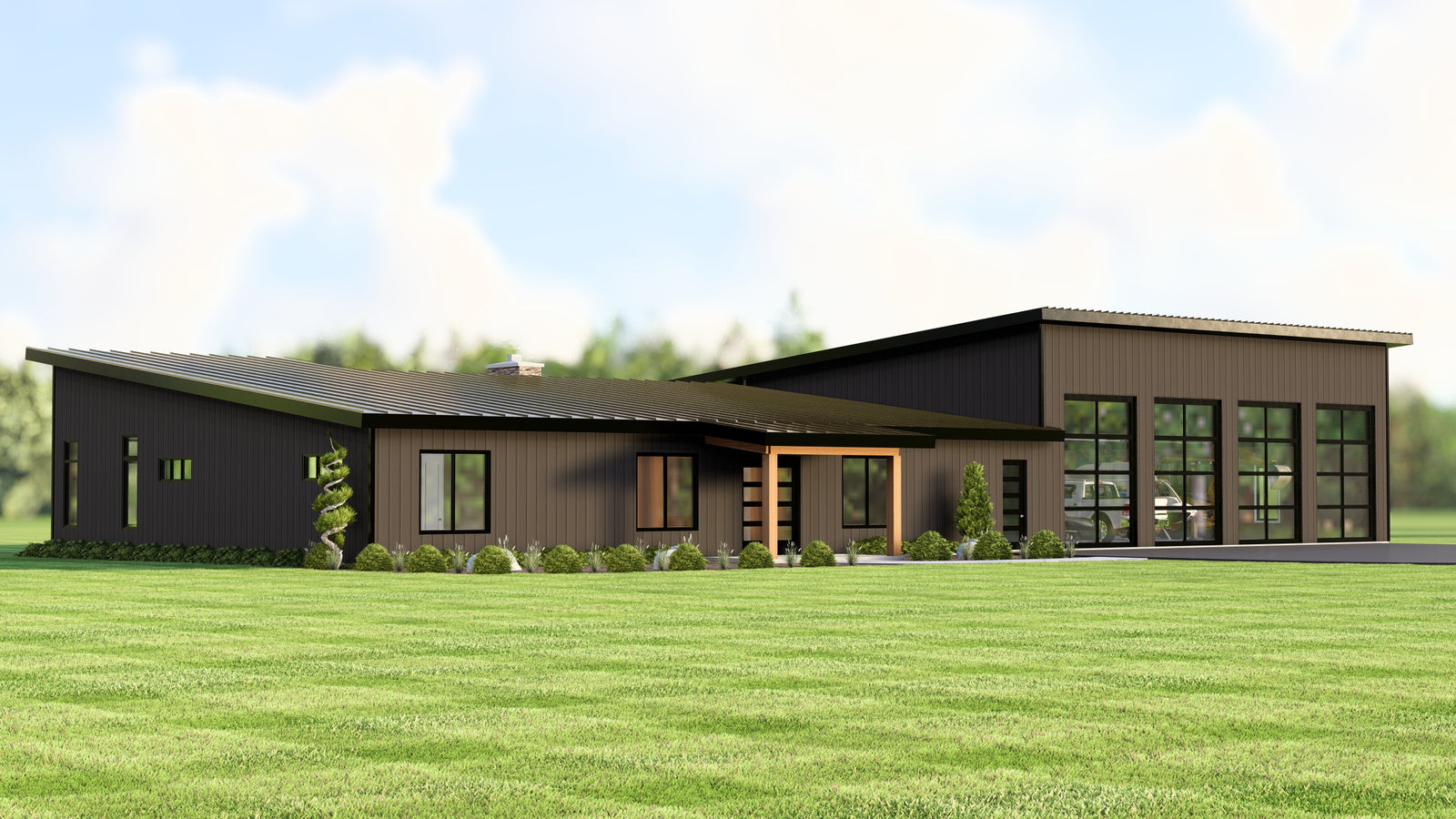 Q8100-A Barndominium House, 3 Bedrooms, 2.5 Bathrooms | Plan 25201 House Plan Exterior
