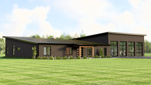 Q8100-A Barndominium House, 3 Bedrooms, 2.5 Bathrooms | Plan 25201 House Plan Exterior
