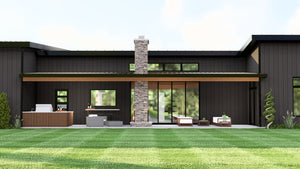 Q8100-A Barndominium House, 3 Bedrooms, 2.5 Bathrooms | Plan 25201 House Plan Exterior-6
