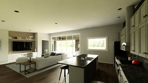 Q8100-A Barndominium House Kitchen, 3 Bedrooms, 2.5 Bathrooms | Plan 25201 House Plan 