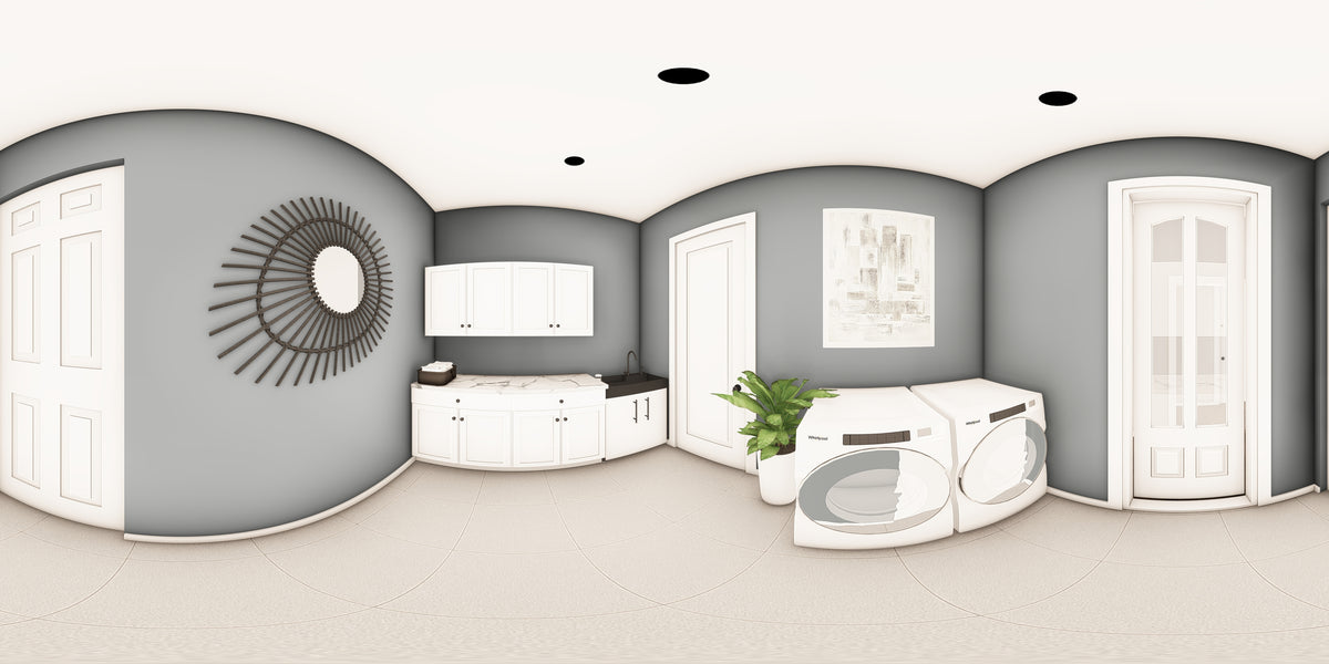 Q8100-A Barndominium House Laundry Panorama, 3 Bedrooms, 2.5 Bathrooms | Plan 25201 House Plan 