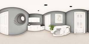 Q8100-A Barndominium House Laundry Panorama, 3 Bedrooms, 2.5 Bathrooms | Plan 25201 House Plan 