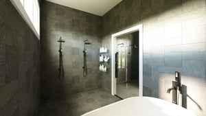 Q8100-A Barndominium House Master Bathroom, 3 Bedrooms, 2.5 Bathrooms | Plan 25201 House Plan 