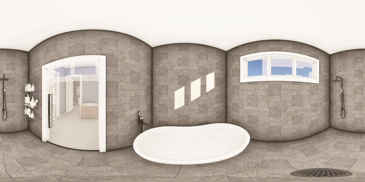 Q8100-A Barndominium House Wet Room Panorama, 3 Bedrooms, 2.5 Bathrooms | Plan 25201 House Plan 