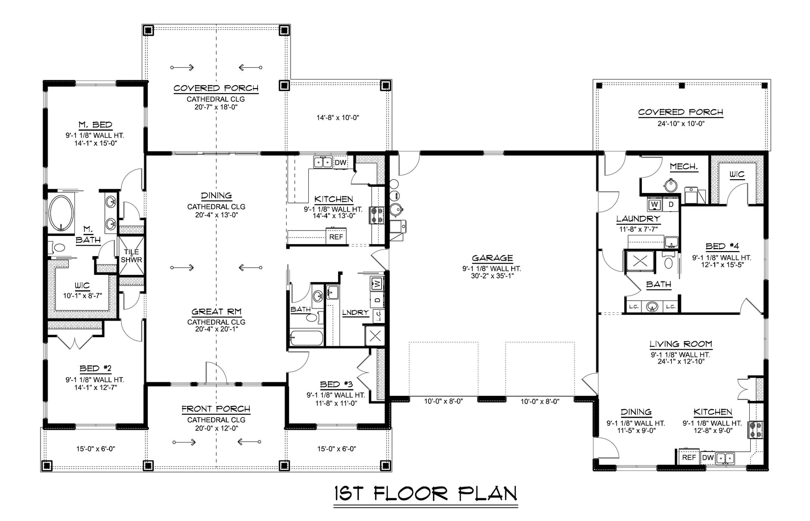 Q7472-A Barndominium House, 4 Beds, 3 Baths | Plan 25216 Exterior-1