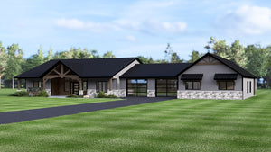 Q7472-A Barndominium House, 4 Beds, 3 Baths | Plan 25216 Exterior-2