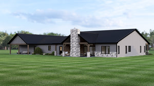 Q7472-A Barndominium House, 4 Beds, 3 Baths | Plan 25216 Exterior-4