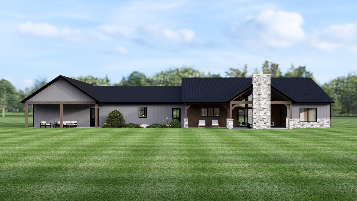 Q7472-A Barndominium House, 4 Beds, 3 Baths | Plan 25216 Exterior-5