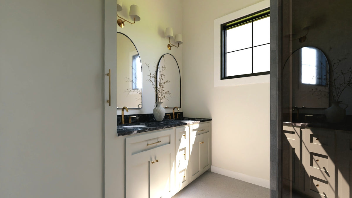 Q7473-A Country House, 2 Beds, 2 Baths | Plan 25228 Master Bathroom