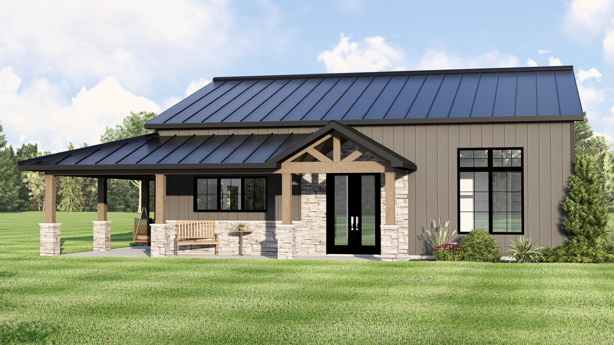 Q7473-A Country House, 2 Beds, 2 Baths | Plan 25228 Exterior-1