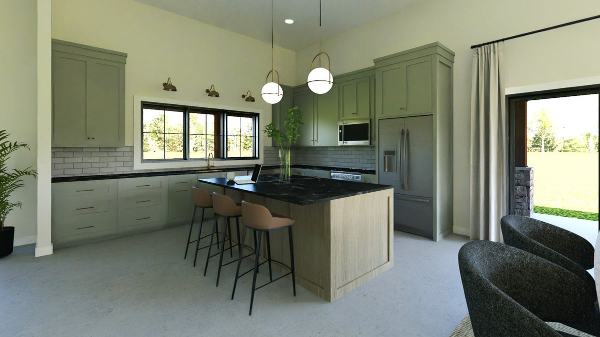 Q7473-A Country House, 2 Beds, 2 Baths | Plan 25228 Kitchen