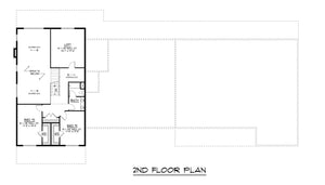 Q8051-A Modern Barndominium House Second Floor Plan, 6 Bedrooms, 4.5 Bathrooms | Plan 25271 