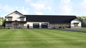 Q8051-A Modern Barndominium House, 6 Bedrooms, 4.5 Bathrooms | Plan 25271 Exterior