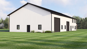 Q7786-A Barndominium House, 3 Bedrooms, 2.5 Bathrooms | Plan 25305 Exterior-6